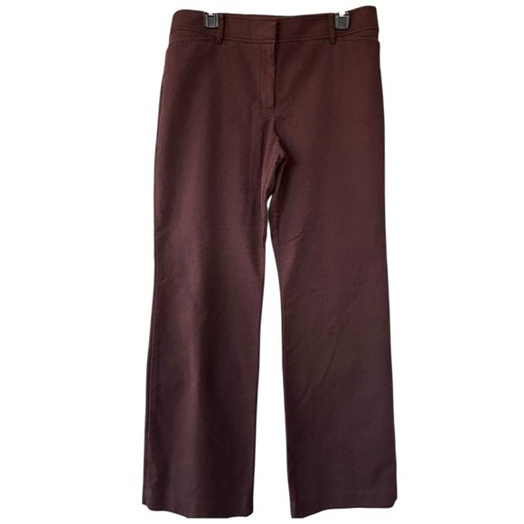 LOFT Pants - Loft Ann Taylor “ANN” Pants Size 14 High Rise Chocolate Brown Wide Leg Pockets